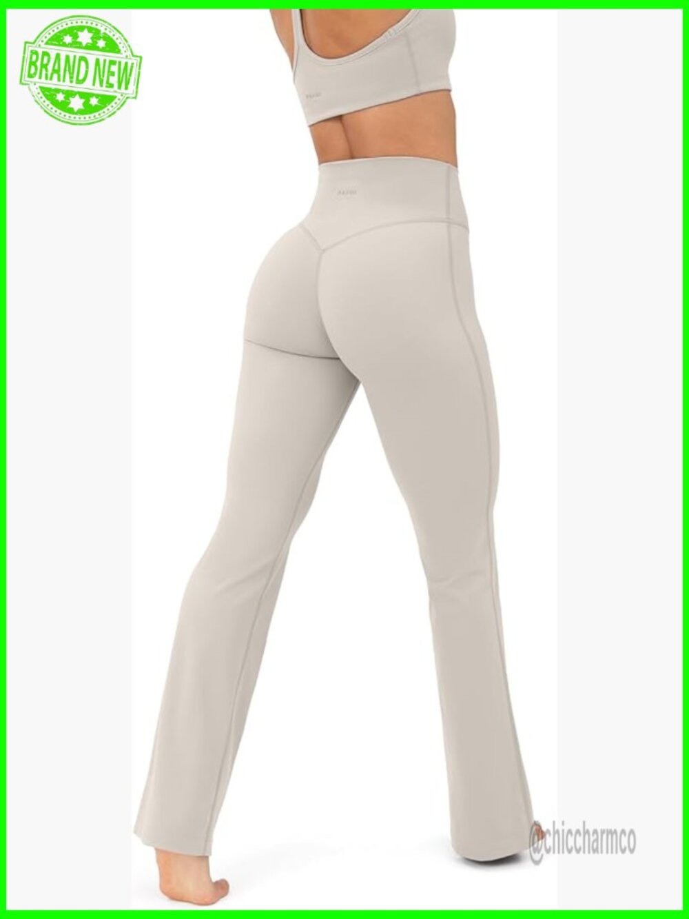High Waisted Flare Leggings, Buttery Soft Yoga Pants, 34 Inseam, Nylon Lycra